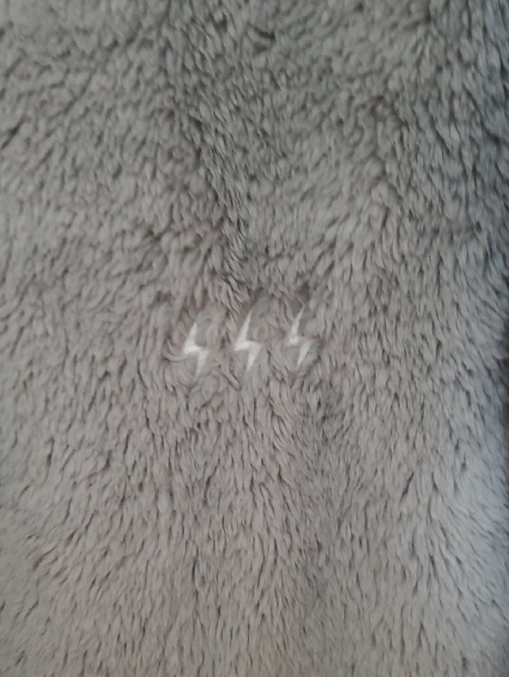 Plush Hooded Pullover Jacket - Light Gray - Picture 7 of 10